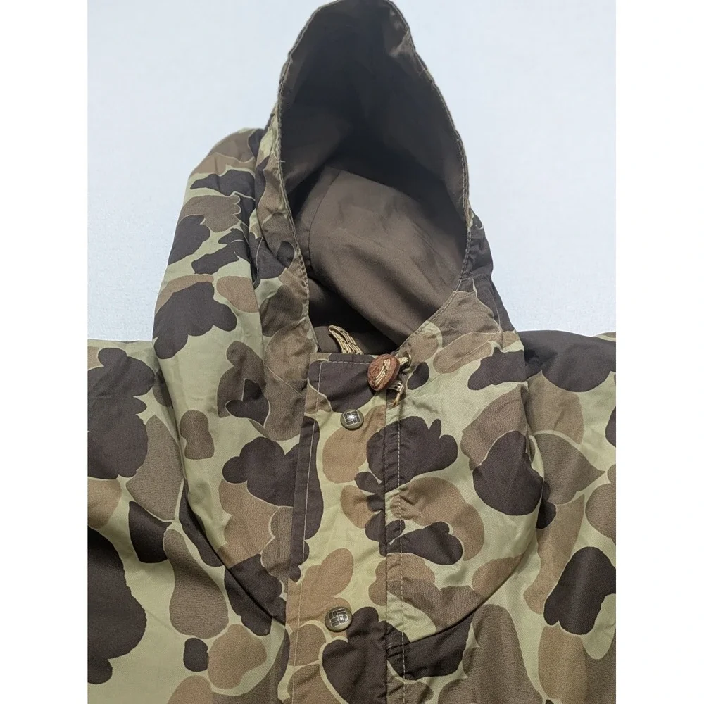 Vtg Columbia Jacket Hooded lightweight CAMOUFLAGE Rain Camo Hunting Mens XL READ